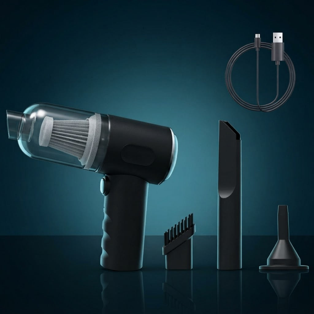 Mini Wireless Car Vacuum Cleaner 9000Pa Wet & Dry