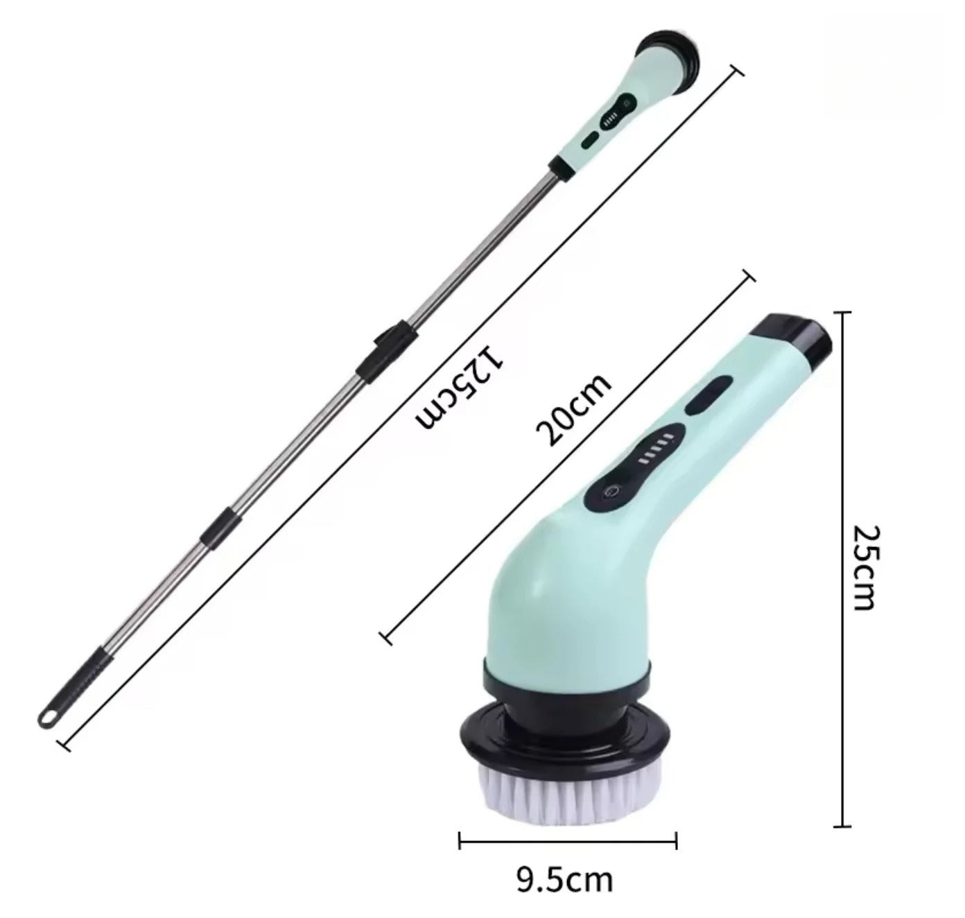 Cordless Electric Spin Scrubber Cleaning Brush 9-in-1 Set