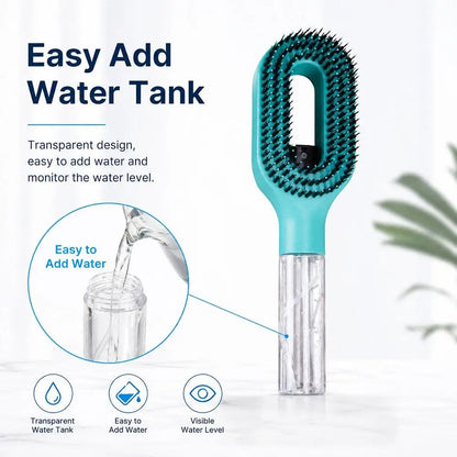 Refillable Hair Smoothing Spray Comb For Frizz Control