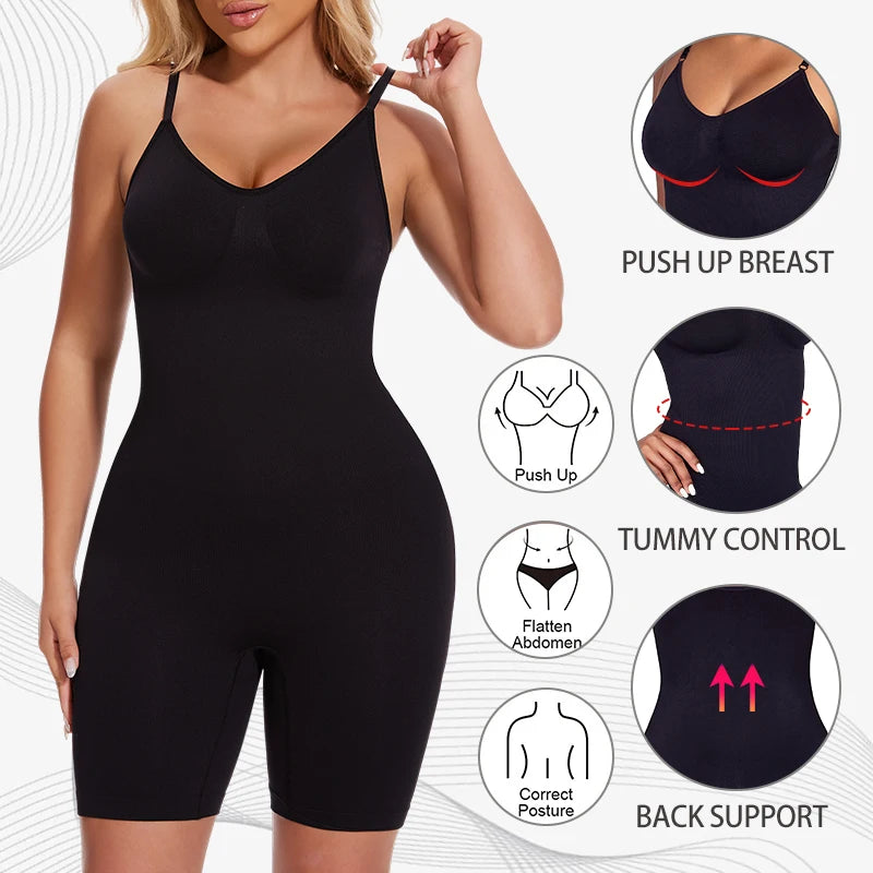 Women’s Full Body Shaper Bodysuit Tummy And Thigh Control
