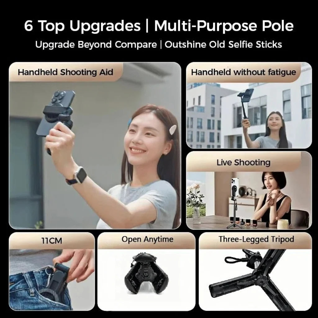 Magnetic Bluetooth Selfie Stick Tripod with Remote