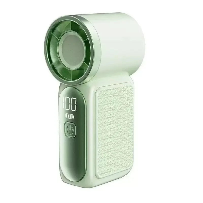 Green Color Portable Mini Handheld Fan With 5-Speed USB Rechargeable