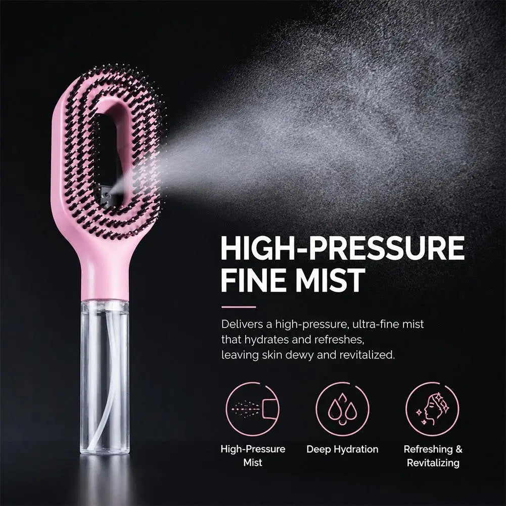 Refillable Hair Smoothing Spray Comb For Frizz Control
