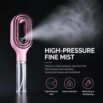 Refillable Hair Smoothing Spray Comb For Frizz Control