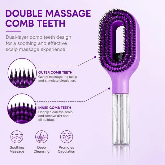 Refillable Hair Smoothing Spray Comb For Frizz Control