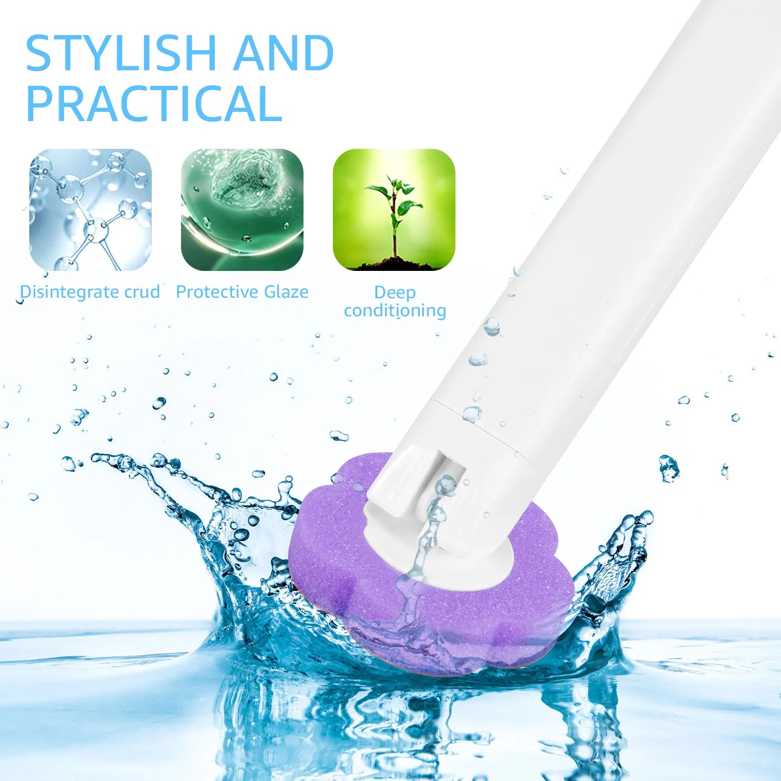 Disposable Toilet Brush Kit With Scented Refill Heads