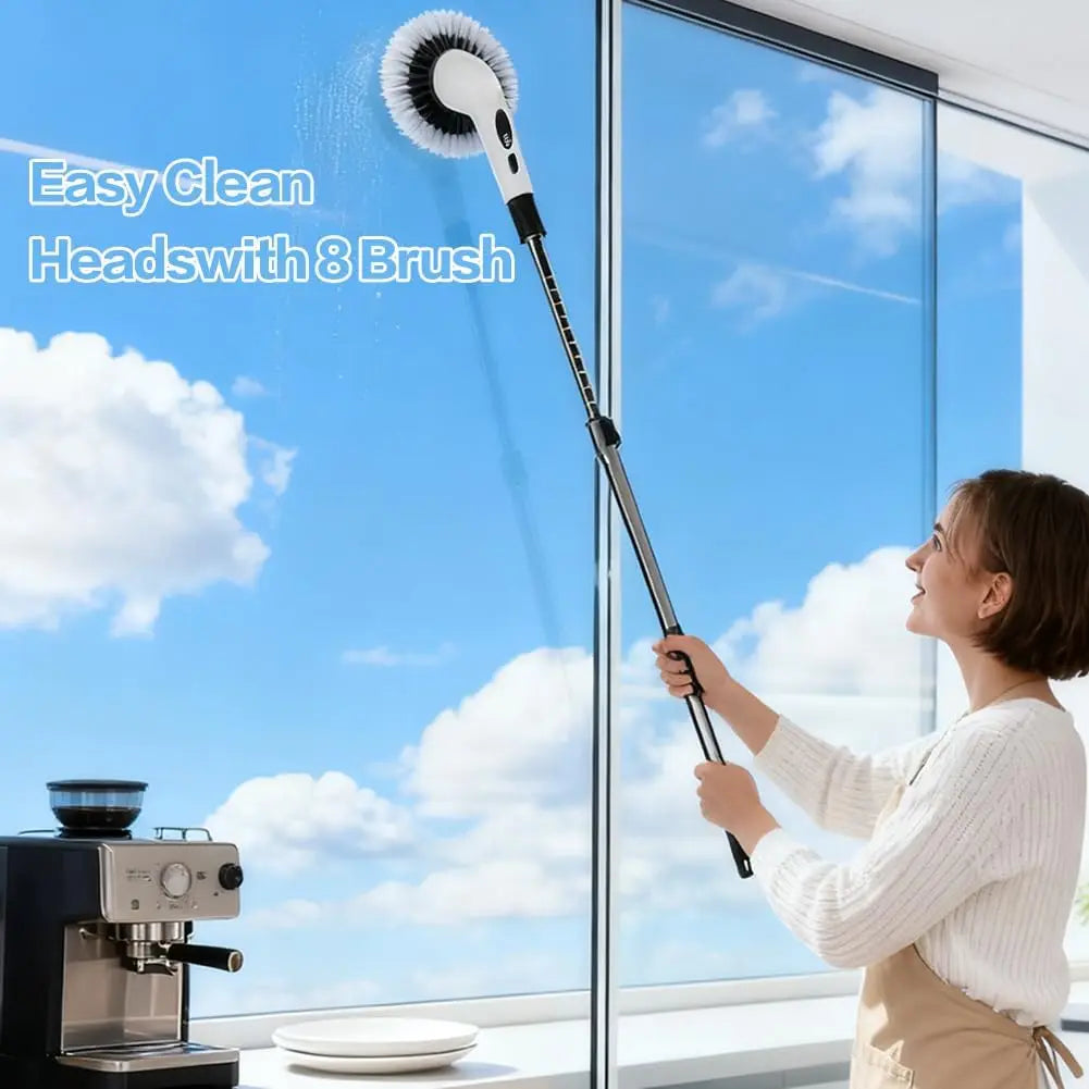 Cordless Electric Spin Scrubber Cleaning Brush 9-in-1 Set