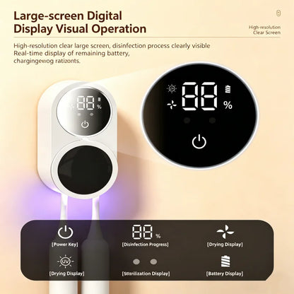 UV Toothbrush Sterilizer Case – Portable Rechargeable Box