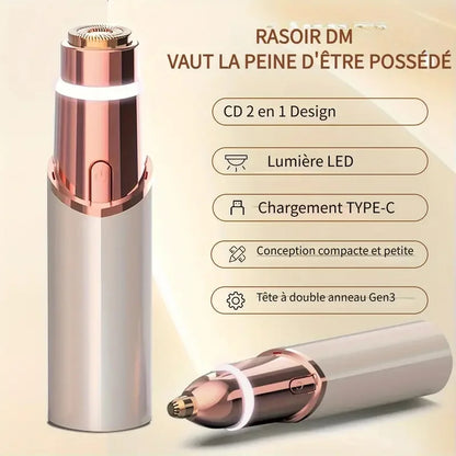 2-in-1 Facial & Eyebrow Trimmer – Rechargeable & Painless