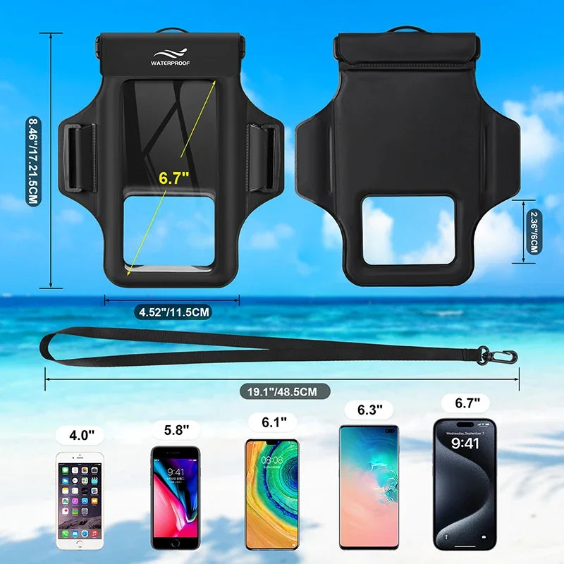 Waterproof Armband Phone Pouch – IPX68 Floating Case
