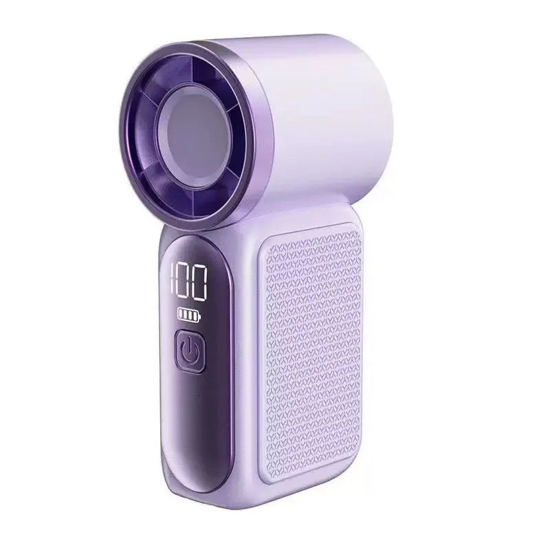 Purple Color Portable Mini Handheld Fan With 5-Speed USB Rechargeable