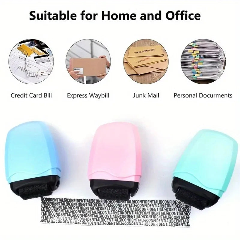 Privacy Roller Stamp with Password Protection Cover