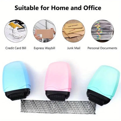 Privacy Roller Stamp with Password Protection Cover