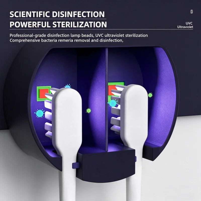 UV Toothbrush Sterilizer Case – Portable Rechargeable Box