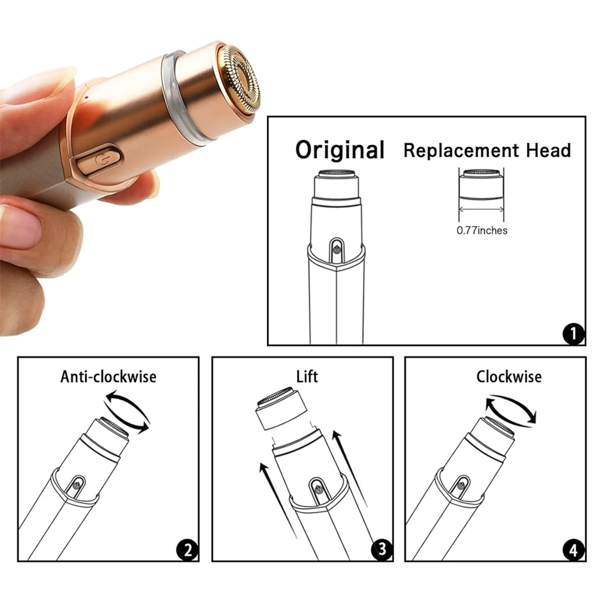 Generation 3 Facial Hair Remover Replacement Heads
