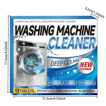 12pcs Scent Type Washing Machine Cleaner Tablets – Deep Odor Removal
