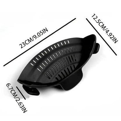 Clip-On Pot Strainer For Pots, Pans And Bowls