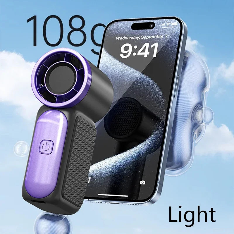 Portable Mini Handheld Fan With 5-Speed USB Rechargeable