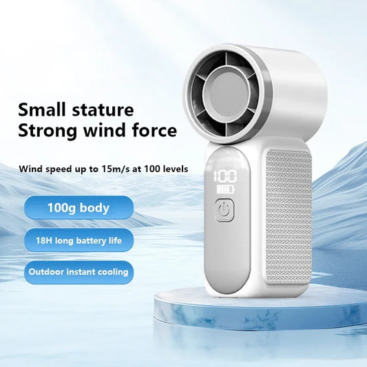 Portable Mini Handheld Fan With 5-Speed USB Rechargeable