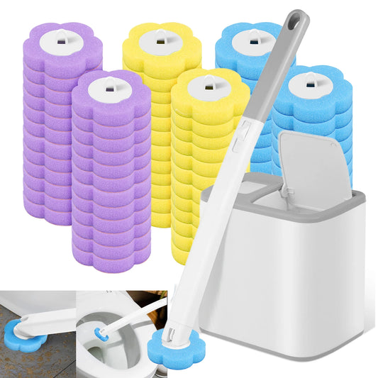 Disposable Toilet Brush Kit With Scented Refill Heads