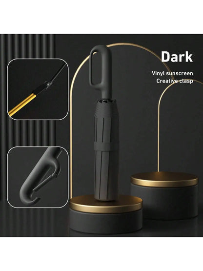 10-Rib Windproof Folding Umbrella – Automatic UV Protection
