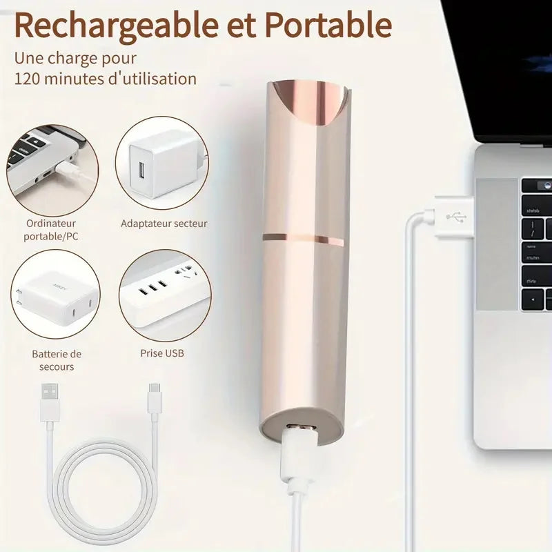 2-in-1 Facial & Eyebrow Trimmer – Rechargeable & Painless