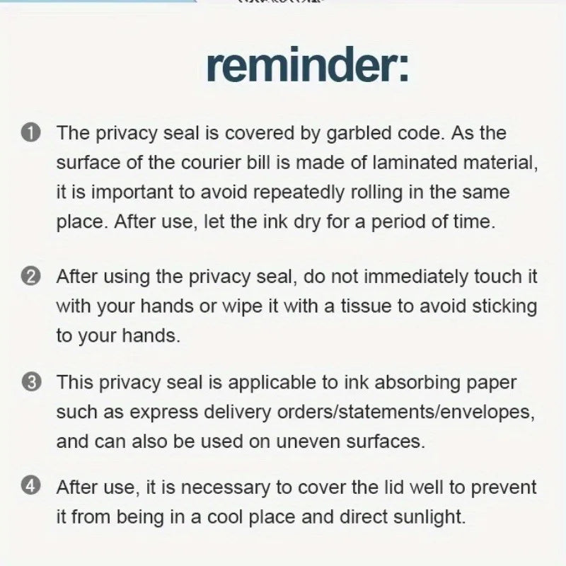 Privacy Roller Stamp with Password Protection Cover