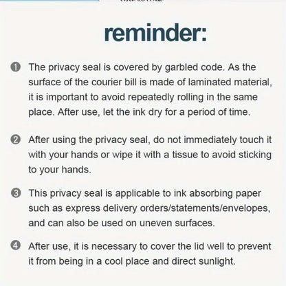 Privacy Roller Stamp with Password Protection Cover