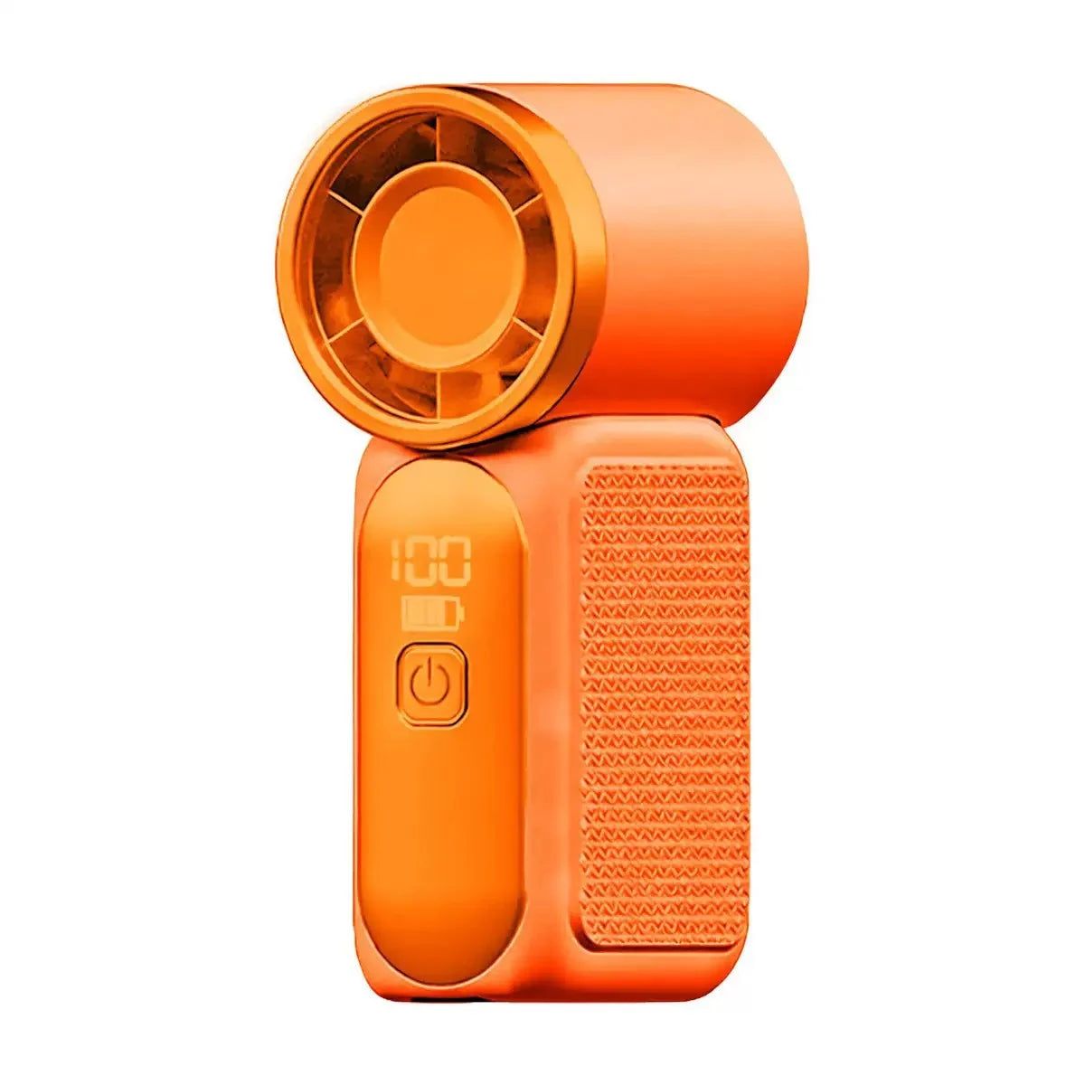 Orange Color Portable Mini Handheld Fan With 5-Speed USB Rechargeable