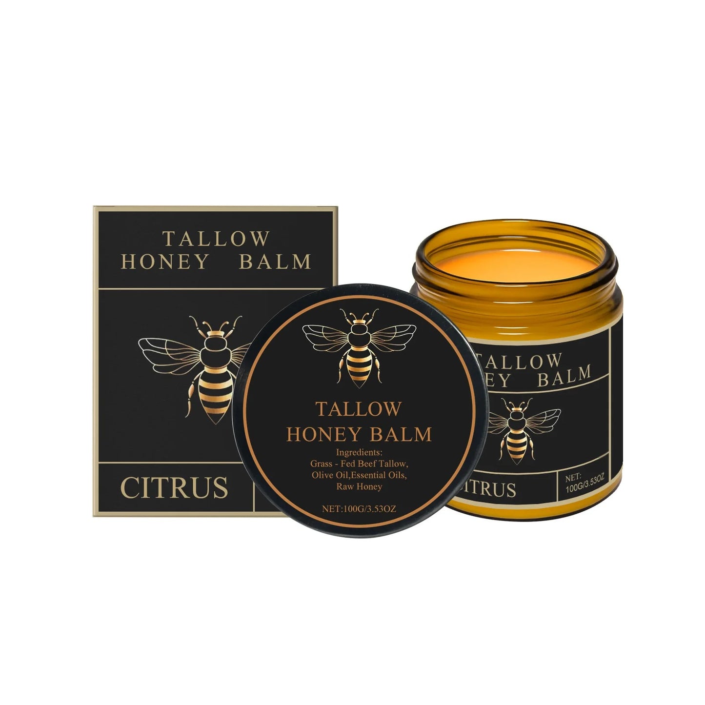 Grass-Fed Beef Tallow Honey Balm