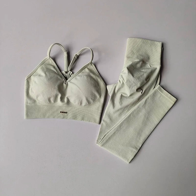 Peach High-Waisted Hip-Lifting Women's Exercise Suit