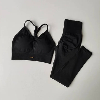 Peach High-Waisted Hip-Lifting Women's Exercise Suit