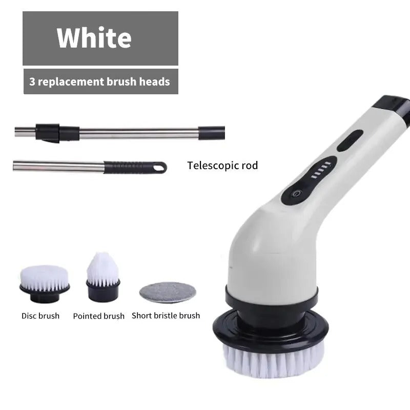 Cordless Electric Spin Scrubber Cleaning Brush 9-in-1 Set