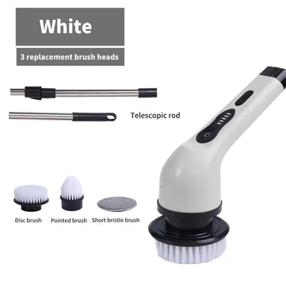 Cordless Electric Spin Scrubber Cleaning Brush 9-in-1 Set