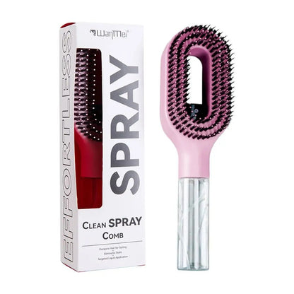 Refillable Hair Smoothing Spray Comb For Frizz Control