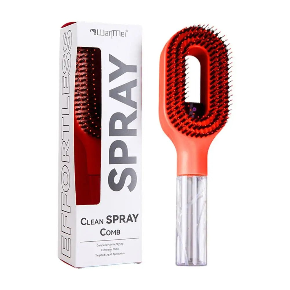 Refillable Hair Smoothing Spray Comb For Frizz Control