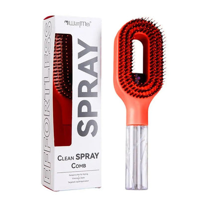 Refillable Hair Smoothing Spray Comb For Frizz Control