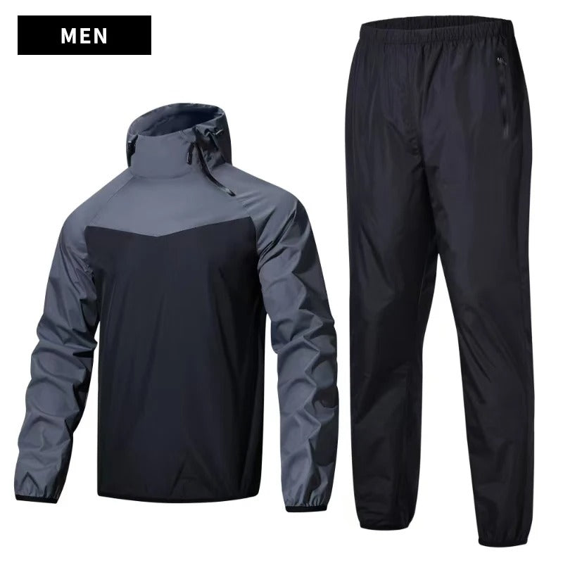 Unisex Sauna Suit Gym Training Full Body Sweat Set