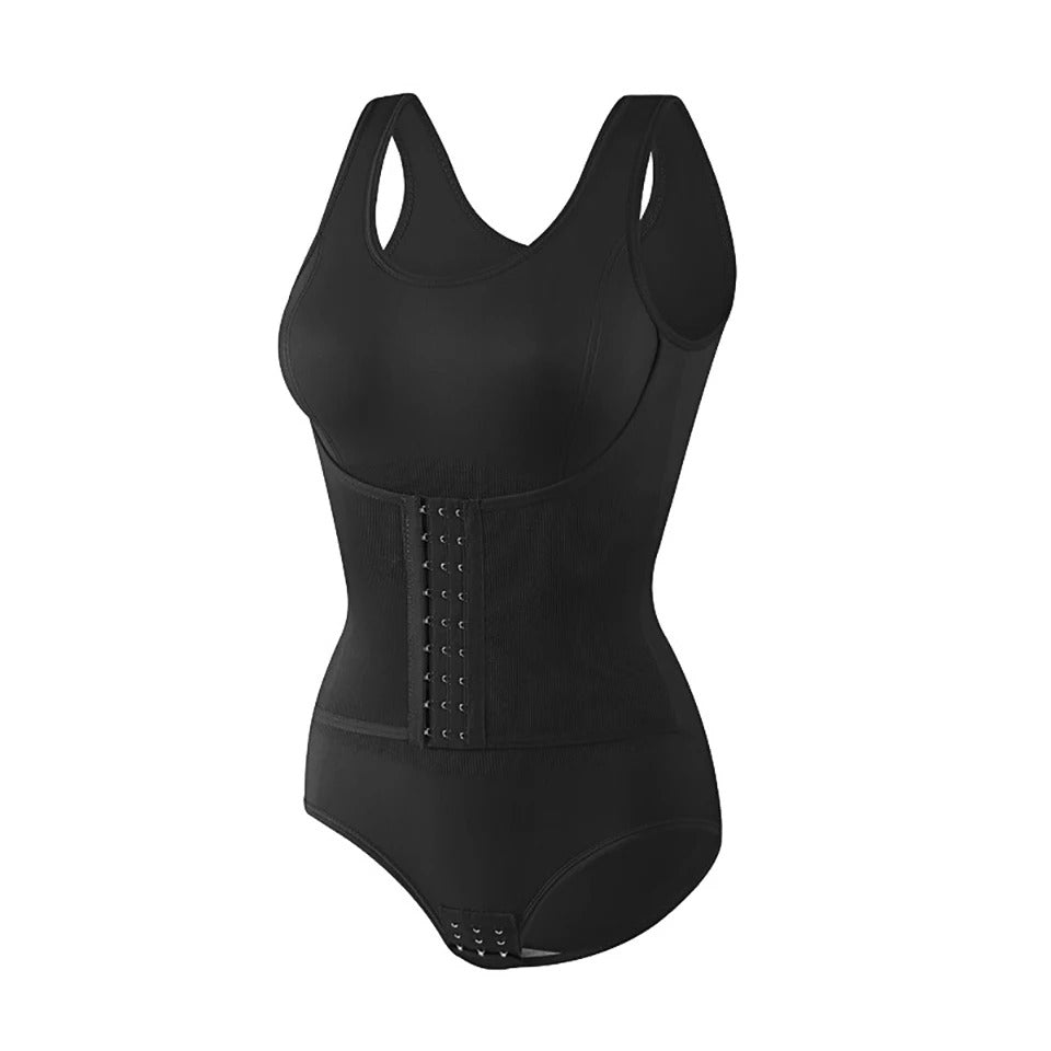 Women’s Tummy Control Bodysuit Shapewear With Zipper Belt