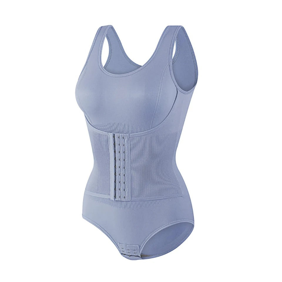 Women’s Tummy Control Bodysuit Shapewear With Zipper Belt