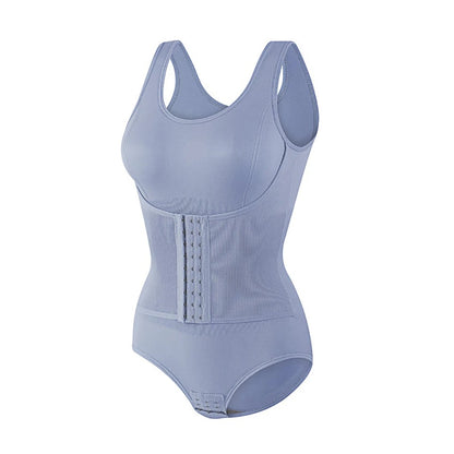 Women’s Tummy Control Bodysuit Shapewear With Zipper Belt
