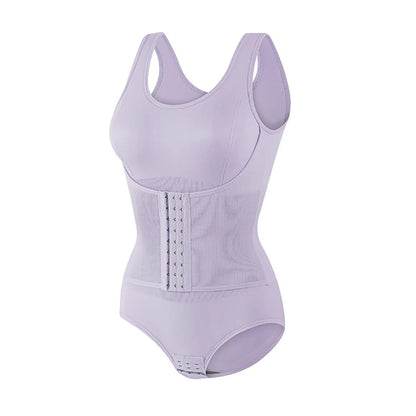 Women’s Tummy Control Bodysuit Shapewear With Zipper Belt