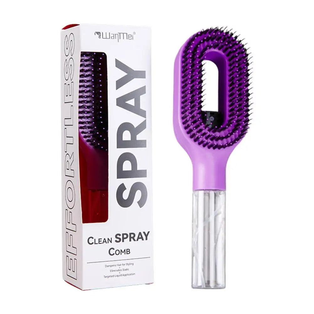 Refillable Hair Smoothing Spray Comb For Frizz Control