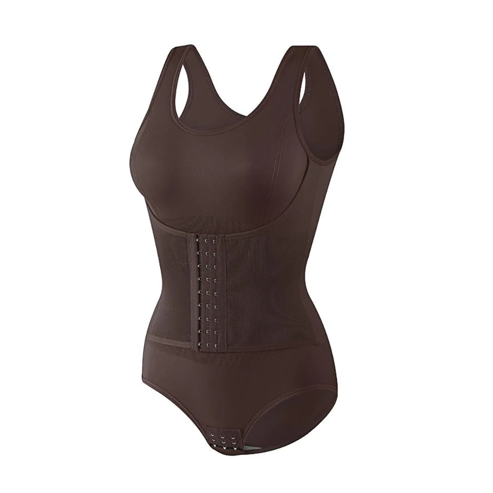 Women’s Tummy Control Bodysuit Shapewear With Zipper Belt