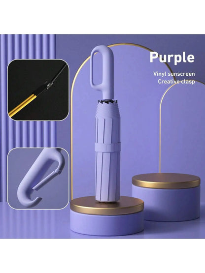 10-Rib Windproof Folding Umbrella – Automatic UV Protection