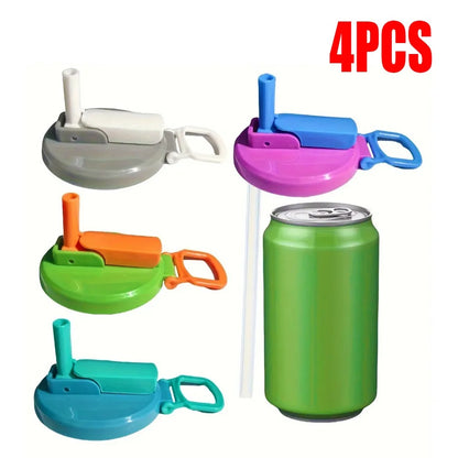 Reusable Soda Can Lid With Straw – Spill-Reducing Cover